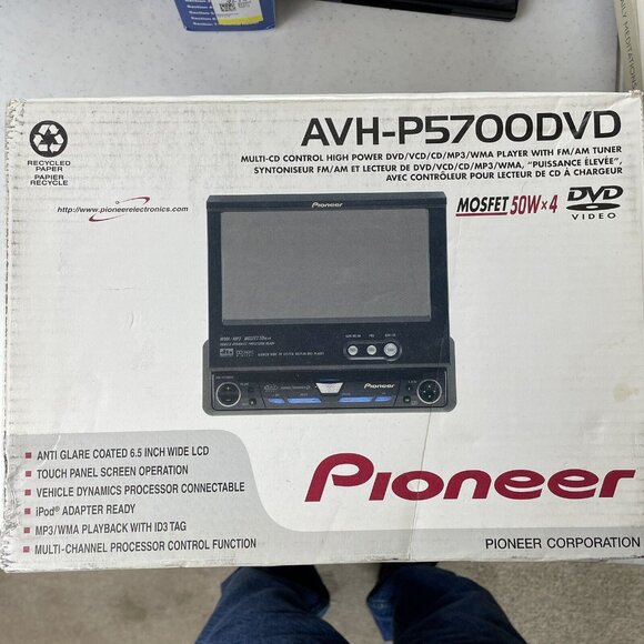 Pioneer AVHP5700DVD Radio DVD Player Tested Working With Box, Wires, Manuals - Picture 1 of 16